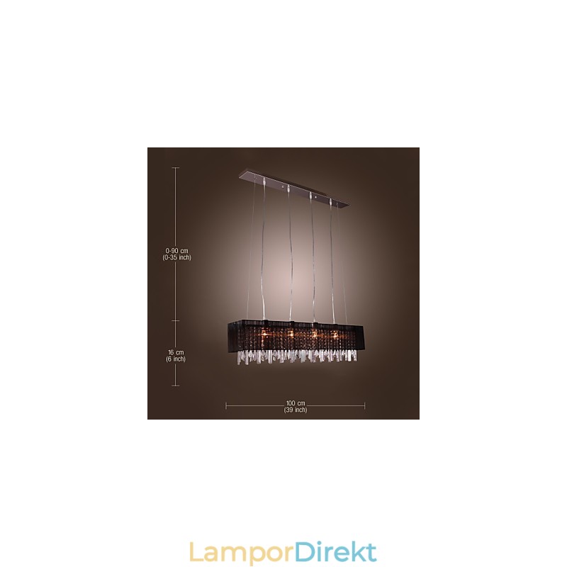 Modern Contemporary Island Crystal Other Metal Pendellampa