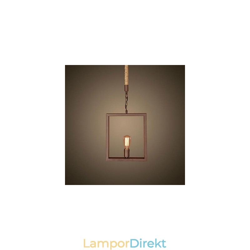 Traditionell Klassisk Rustik Lodge Vintage Retro Country Metal Pendel Light