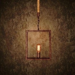 Traditionell Klassisk Rustik Lodge Vintage Retro Country Metal Pendel Light