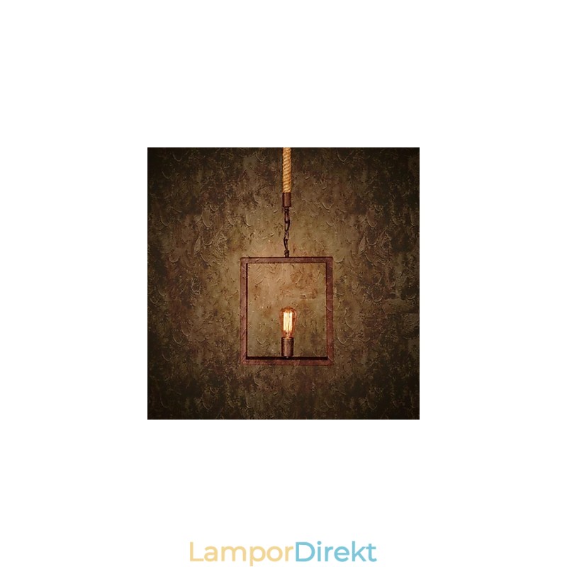 Traditionell Klassisk Rustik Lodge Vintage Retro Country Metal Pendel Light