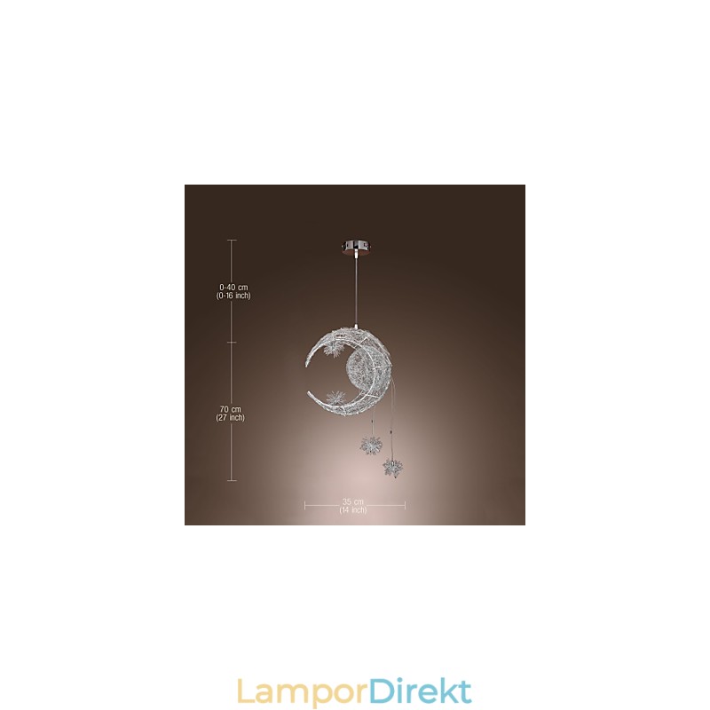 Modern Och Modern Globe Mini Stil Galvaniserad Metall Taklampa