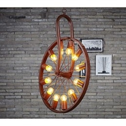 Retro Hjulhänge Att Göra Den Gamla Industriella Hänglampan A