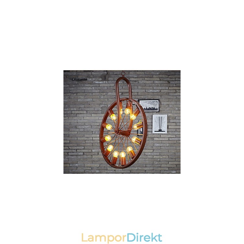 Retro Hjulhänge Att Göra Den Gamla Industriella Hänglampan A