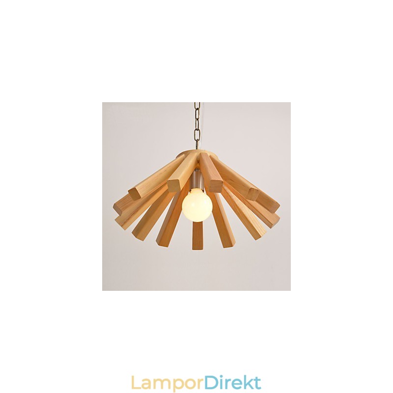 Retro Country Wood Bambu Pendellampa