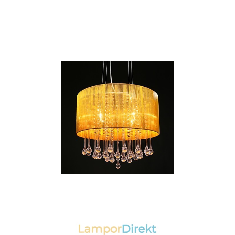 Drum Pendel Modern 4 Lights Winding Lampskärm Kristall Ljuskrona Ljuskrona Modern Minimalistisk Design