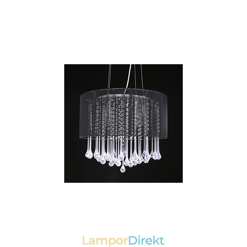 Drum Pendel Modern 4 Lights Winding Lampskärm Kristall Ljuskrona Ljuskrona Modern Minimalistisk Design