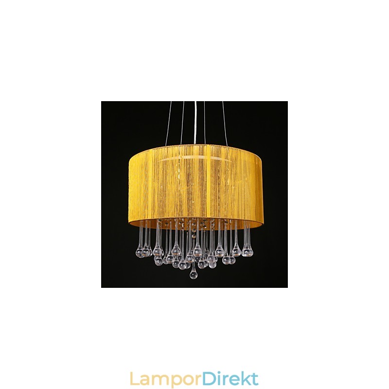 Drum Pendel Modern 4 Lights Winding Lampskärm Kristall Ljuskrona Ljuskrona Modern Minimalistisk Design