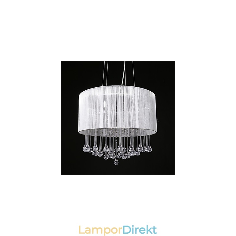 Drum Pendel Modern 4 Lights Winding Lampskärm Kristall Ljuskrona Ljuskrona Modern Minimalistisk Design