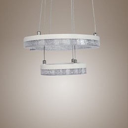 Crystal Pendel Light Bokstaven "C" Form Modern Lampa Två Ringar