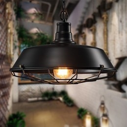 Hänglampor American Country Retro Smidesjärn Samtida Och Kontrakterade Warehouse Droplight
