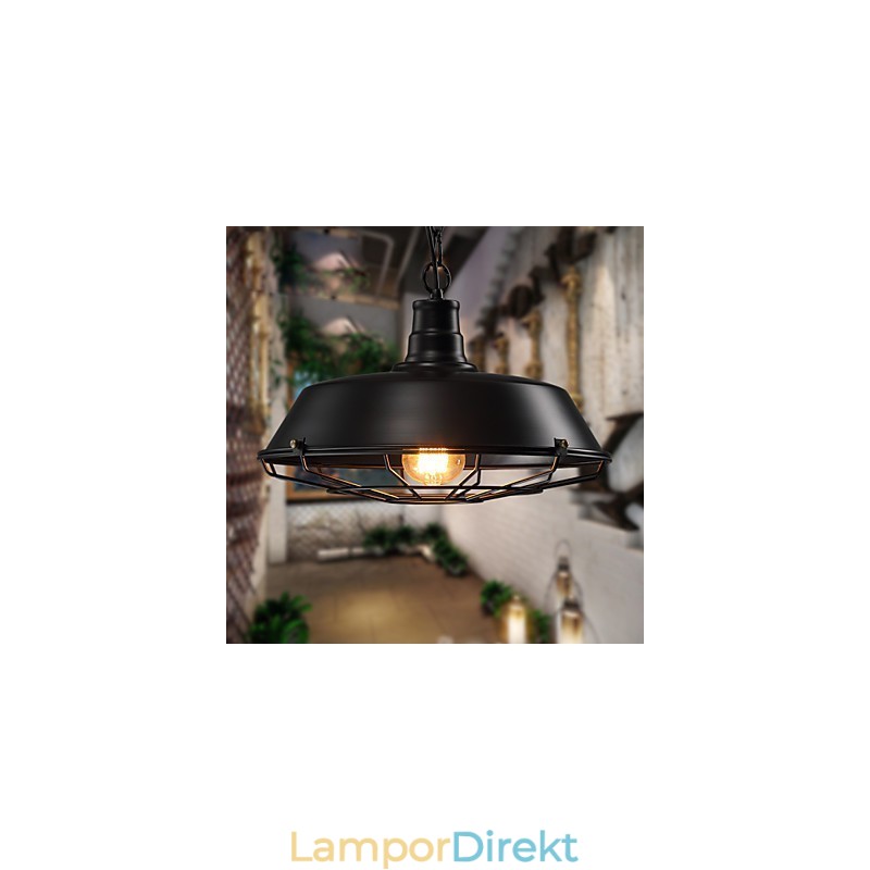 Hänglampor American Country Retro Smidesjärn Samtida Och Kontrakterade Warehouse Droplight
