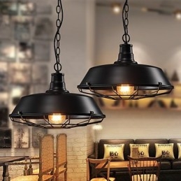 Hänglampor American Country Retro Smidesjärn Samtida Och Kontrakterade Warehouse Droplight