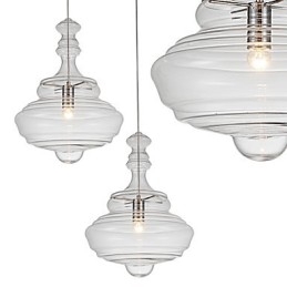 Konstnärlig Hänglampa 1 Ljus Modern Enkelhet Färglöst Klart Glas