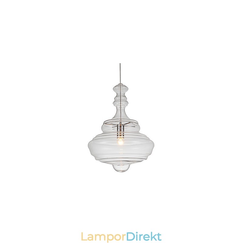 Konstnärlig Hänglampa 1 Ljus Modern Enkelhet Färglöst Klart Glas