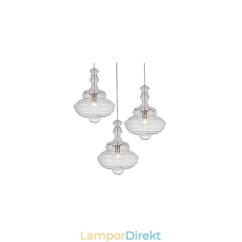 Konstnärlig Hänglampa 1 Ljus Modern Enkelhet Färglöst Klart Glas