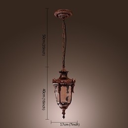 Antik Inspirerad Taklampa Med 1 Lampa