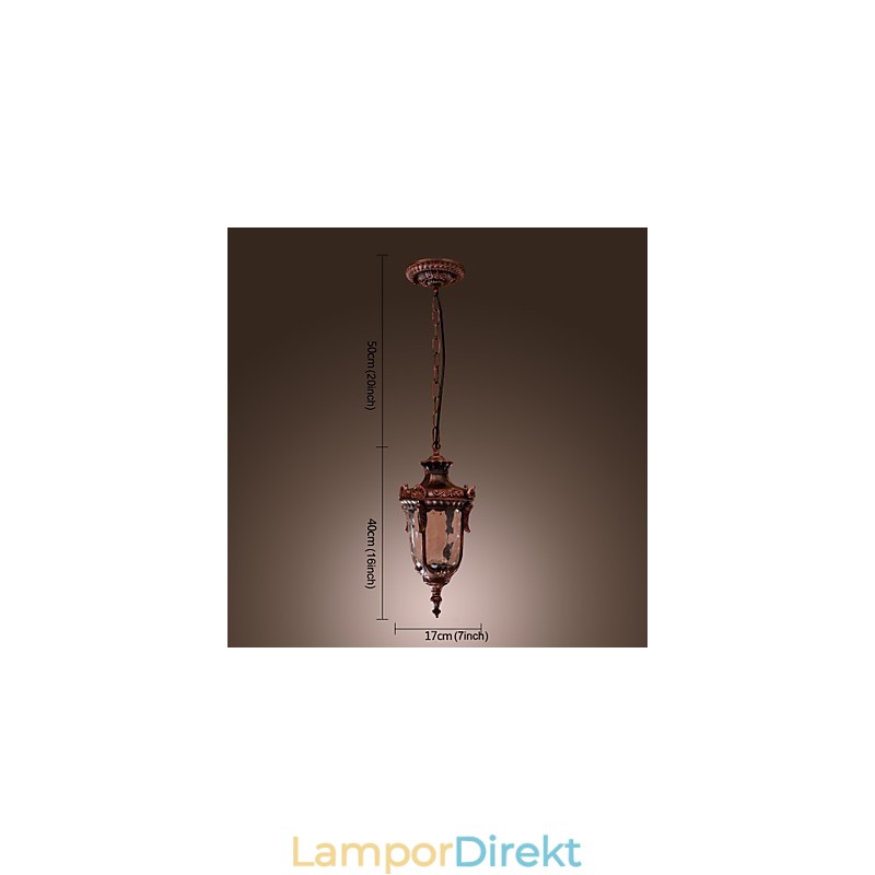 Antik Inspirerad Taklampa Med 1 Lampa