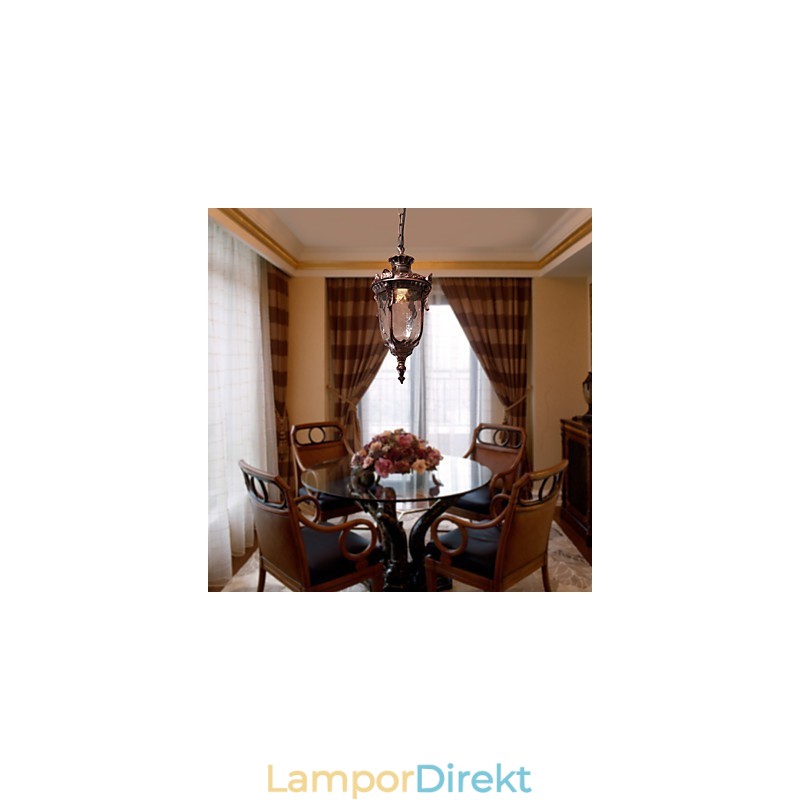 Antik Inspirerad Taklampa Med 1 Lampa