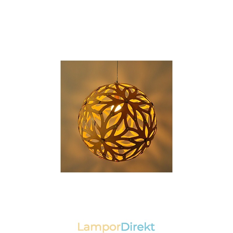 Retro Country Wood Bambu Pendellampa