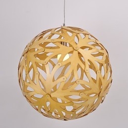 Retro Country Wood Bambu Pendellampa