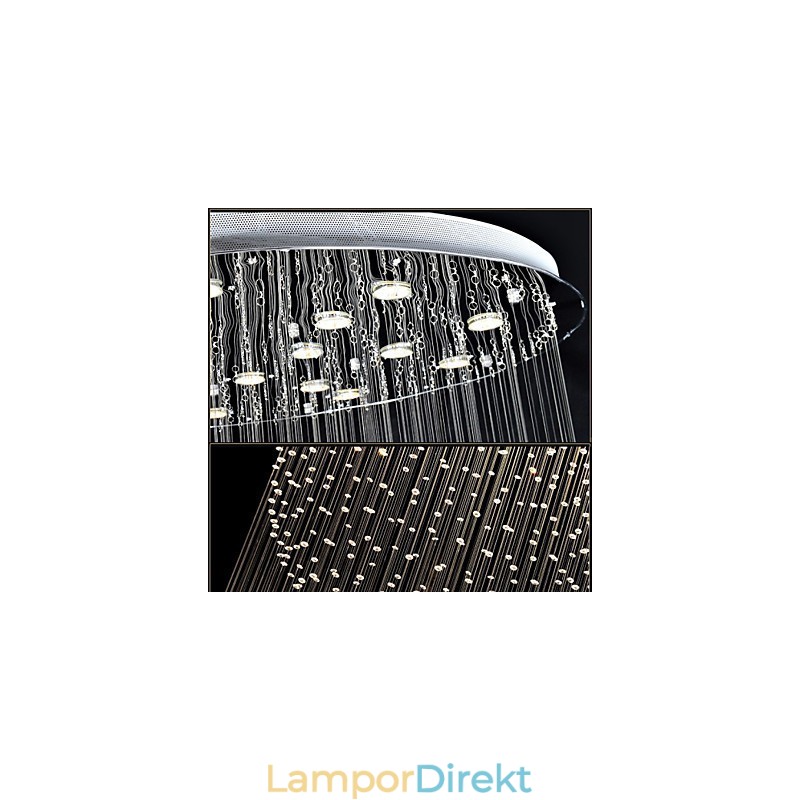 Pendelljus Modern Kristallkrona 12 Ljus Silver Canpoy Klar Kristall Globe Taklampor Armaturer