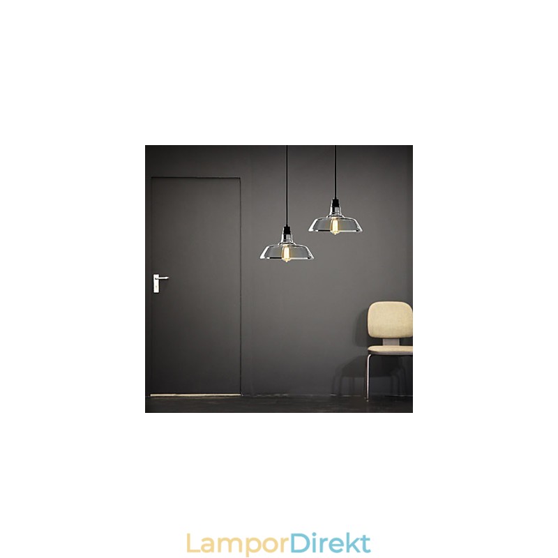 Vintage Elektropläterad Taklampa Garage