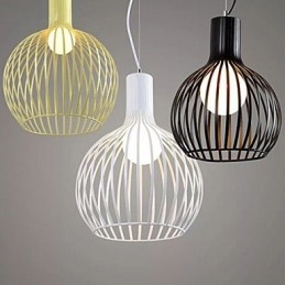 American Retro Contracted Smidesjärn Birdcage Ljuskrona Lamp Light