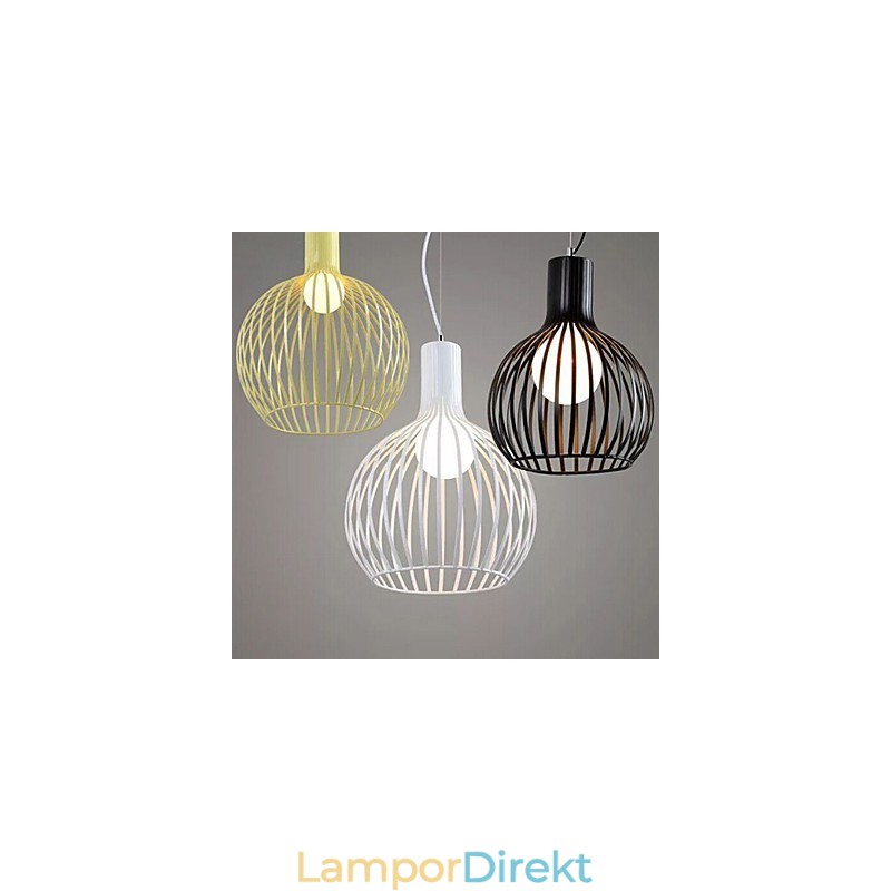 American Retro Contracted Smidesjärn Birdcage Ljuskrona Lamp Light