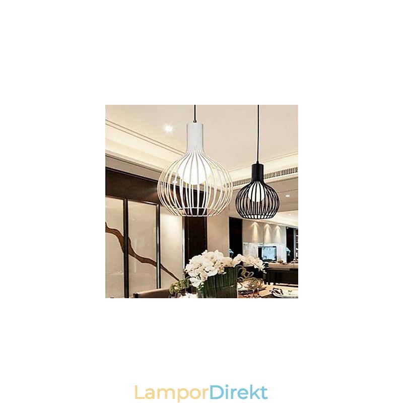 American Retro Contracted Smidesjärn Birdcage Ljuskrona Lamp Light