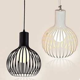 American Retro Contracted Smidesjärn Birdcage Ljuskrona Lamp Light
