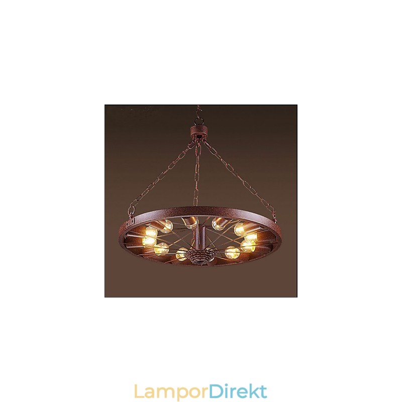 Retro Hjulhänge Att Göra Den Gamla Industriella Hänglampan