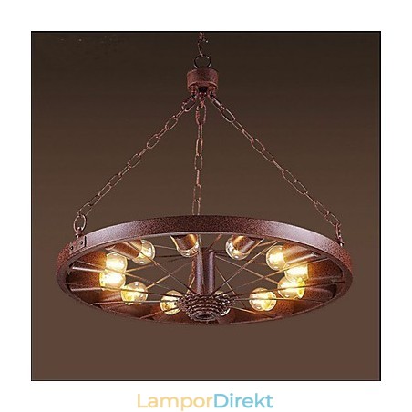 Retro Hjulhänge Att Göra Den Gamla Industriella Hänglampan