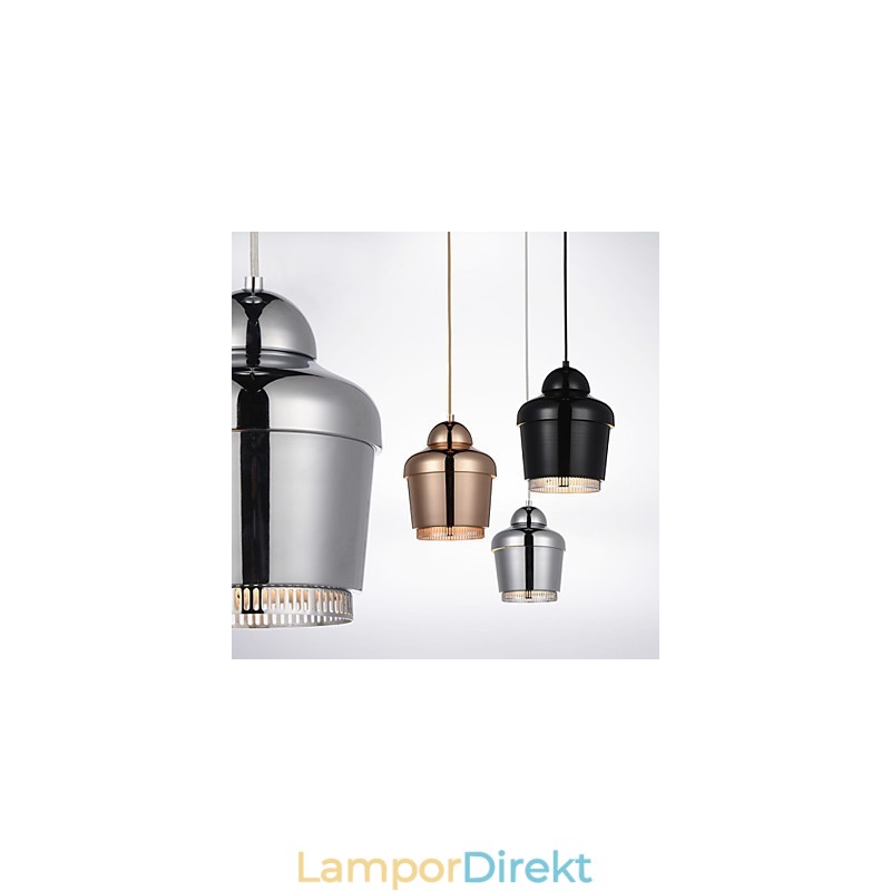 Pendellampa 1 Ljus Modern Enkelhet Gyllene Krom Svart Vit Kolstål Metallkrona