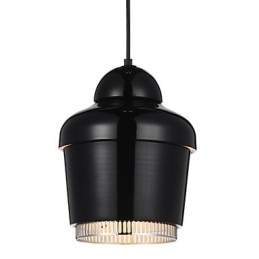 Pendellampa 1 Ljus Modern Enkelhet Gyllene Krom Svart Vit Kolstål Metallkrona