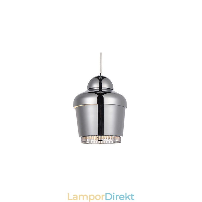 Pendellampa 1 Ljus Modern Enkelhet Gyllene Krom Svart Vit Kolstål Metallkrona
