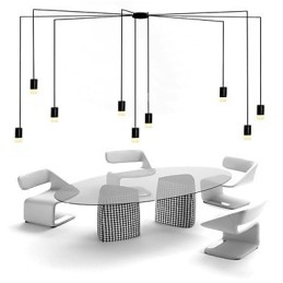 Northern Europe Contracted Och Geometrisk Sladddesign Pendellampa