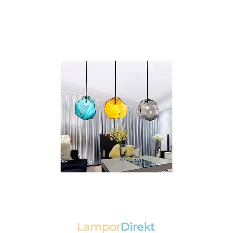 Pendel 3 Light Italy Style Transparent Galvanisering
