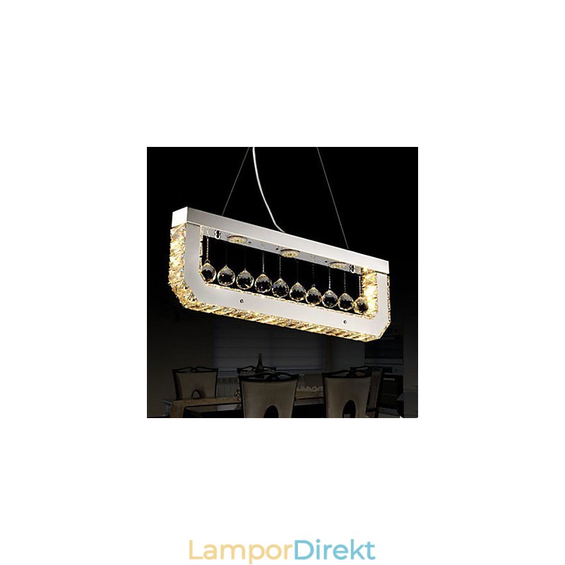 Kristallkrona Droplight Av Rektangulärt Gult Ljus