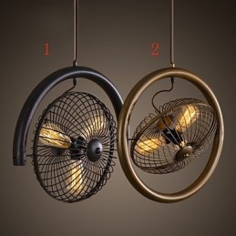 Retro Klassiska Metall Takfläkt Lampor Enkla Hängande Lampor Cafe Hängande Lampa