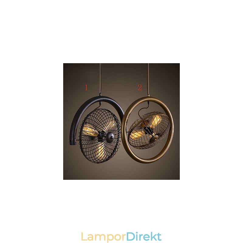 Retro Klassiska Metall Takfläkt Lampor Enkla Hängande Lampor Cafe Hängande Lampa