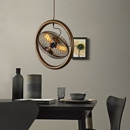 Retro Klassiska Metall Takfläkt Lampor Enkla Hängande Lampor Cafe Hängande Lampa
