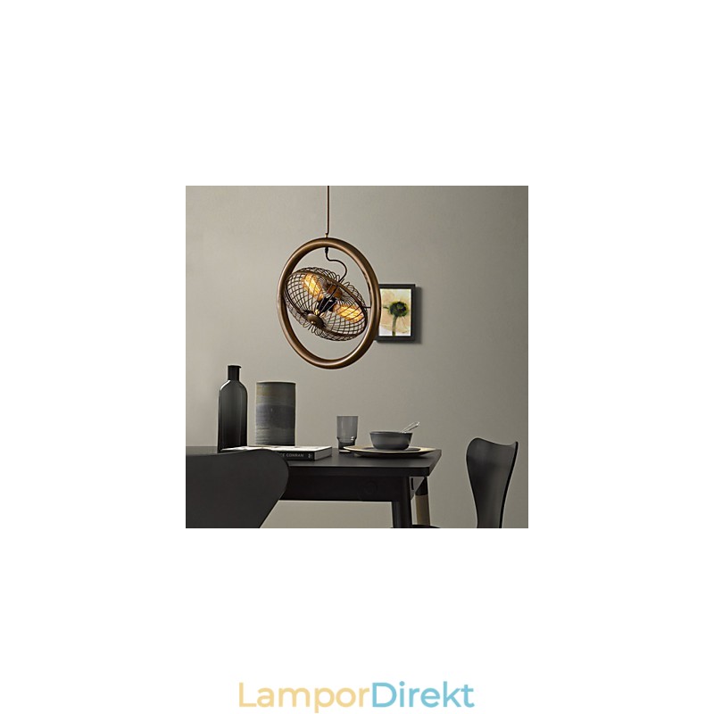 Retro Klassiska Metall Takfläkt Lampor Enkla Hängande Lampor Cafe Hängande Lampa