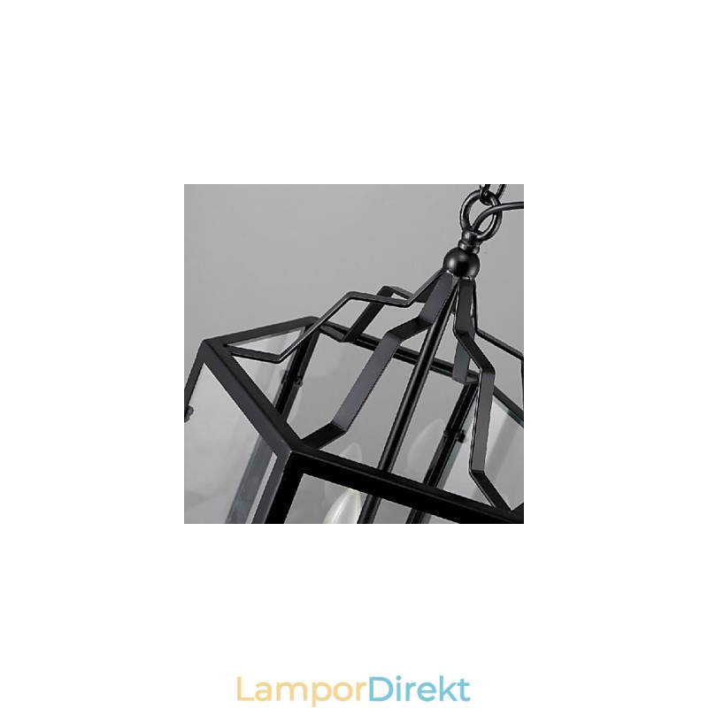 Traditionell Klassisk Vintage Retro Lykta Land Mini Stil Målning Metall Hängande Ljus Matsal