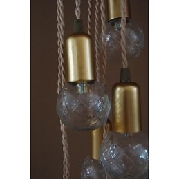 Traditionell Klassisk Rustik Lodge Vintage Retro Lykttrumma Country Globe Mini Stil Målning Glas Pendellampa