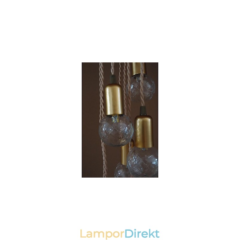 Traditionell Klassisk Rustik Lodge Vintage Retro Lykttrumma Country Globe Mini Stil Målning Glas Pendellampa