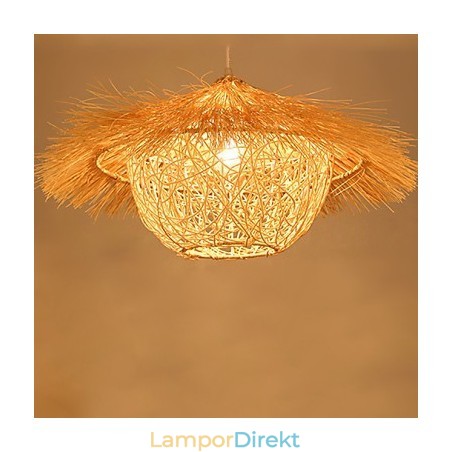 Modern Lantlig Cany Art Vävd Rotting Enkelhuvud Droplight Lampa Modern Lantlig Cany Art Vävd Rotting Enkelhuvud Droplight Lampa