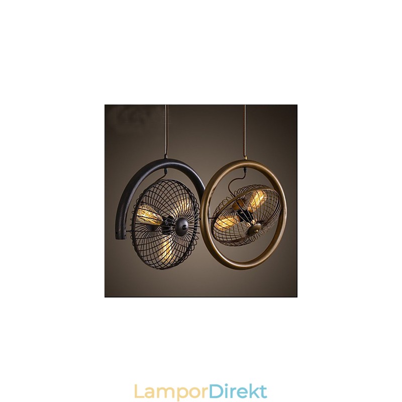 Retro Industrial Wind Lampa Fläkt Taklampa Amerikansk Stil