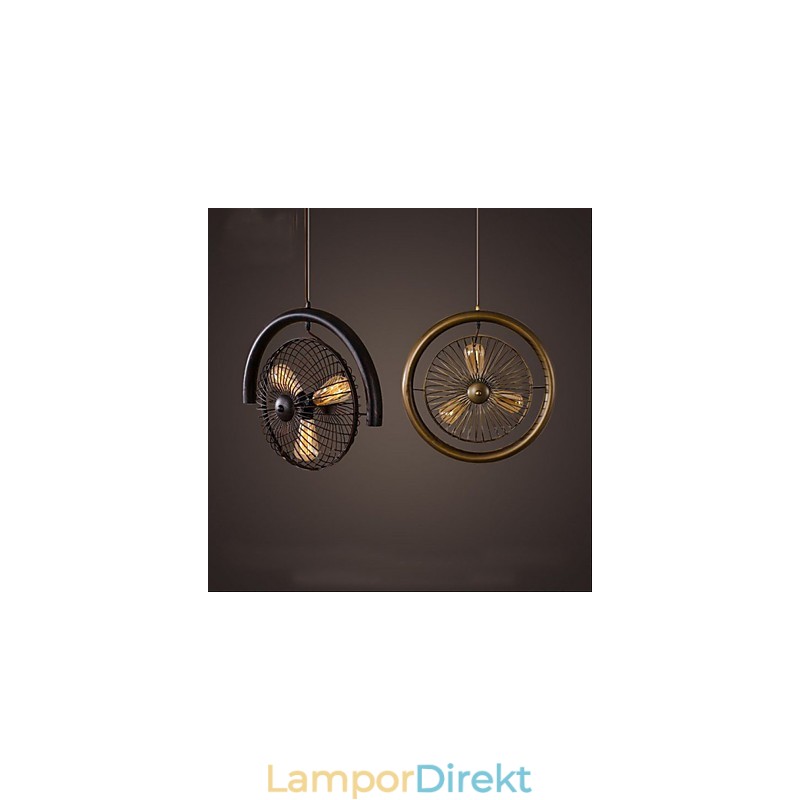 Retro Industrial Wind Lampa Fläkt Taklampa Amerikansk Stil