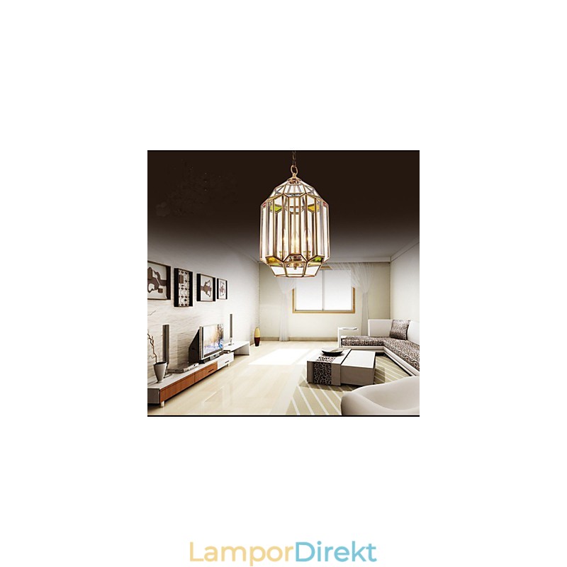 Hel Kopparfärgad Lampa