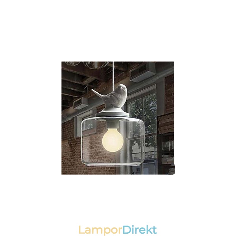 Single Head Glass Birds Droplight